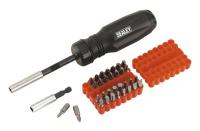 Sealey mixed screwdriver set with ratchet, 33 pc