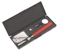 Sealey kit with telescopic inspection, magnetic grapple, mirror and LED, plus the batteries in the set, 5 pcs