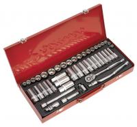 Sealey Socket Set 45 3/8 with accessories. Among other things, Dial with two-way ratchet mechanism and a set of extension cords. The WallDrive and DuoMetric.