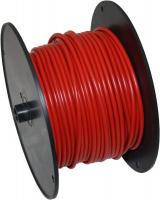 Elektrický kabel (vodič) FLY (bývalý FLK) plastová izolace z PVC na špulce pro odvíjení, 2,5 mm2 červený 50 m