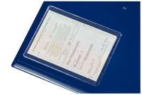 Samoprzylepna kieszonka 10 szt. na dokument rejestracyjny, wykonana z przezroczystej folii PVC, wymiary 115 x 85 mm