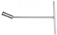 Násadkový klíč typu T krátký s kloubem, pro zapalovací svíčky 16mm