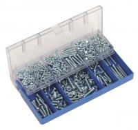 Sealey set screws and nuts in a box, 366 pcs