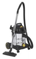 Sealey Vacuum wet and dry 1250W/110V 20l stainless steel container.