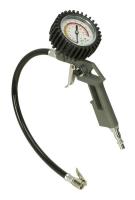 Sealey tip compressor wheel to pump with a pressure gauge.