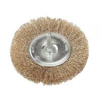 Sealey Flat Wire Brush 100mm with 6mm shaft.
