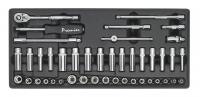 Set of Tools Sealey 1/4 (43szt) in wytłoczce, trolley AP24xx