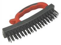 Sealey Steel wire brush with a soft handle.