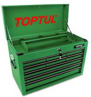 A portable tool cabinet, the number of drawers: 6 small, 2 medium, 1duża. Opening at the top. Portable Tool tray included. TOPTUL