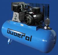 GUDEPOL 60-270-830 GD piston compressor, tank 270l, efficiency 830l/min, max. 10bar pressure, engine power 5.5 kW, indirect drive, 400V power supply, stationary