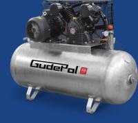 GUDEPOL industrial piston compressor, tank 270l, efficiency 900l/min, max. 10bar pressure, engine power 5.5 kW, indirect drive, power supply 400V, HEAVY DUTY