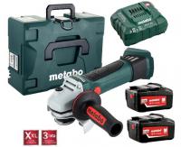 Metabo Cordless Angle Grinder 18 Volt, 18 LTX 125 in the case (2 Batteries 4.0 Ah battery and charger)