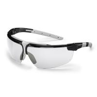 Okulary ochronne z zausznikami uvex i-3, UV 400, normy: EN 166; EN 170, kolor: Czarny/Szary