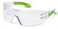 Okulary ochronne z zausznikami uvex pheos s, UV 400, kolor szybek: bezbarwny, normy: EN 166; EN 170, kolor: Biały/Zielony