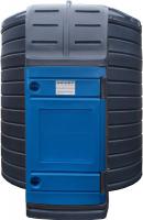 SWIMER Dwupłaszczowy zbiornik z polietylenu do przechowywania AD BLUE o poj. 10000l z zamykaną szafą dystrybucyjną.