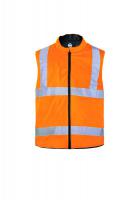 Odzież robocza i ochronna (kamizelka) RIVERSIDE, rozmiar: L, gramatura materiału: 320g/m2, kolor: czarny/pomarańczowy, odwracalna